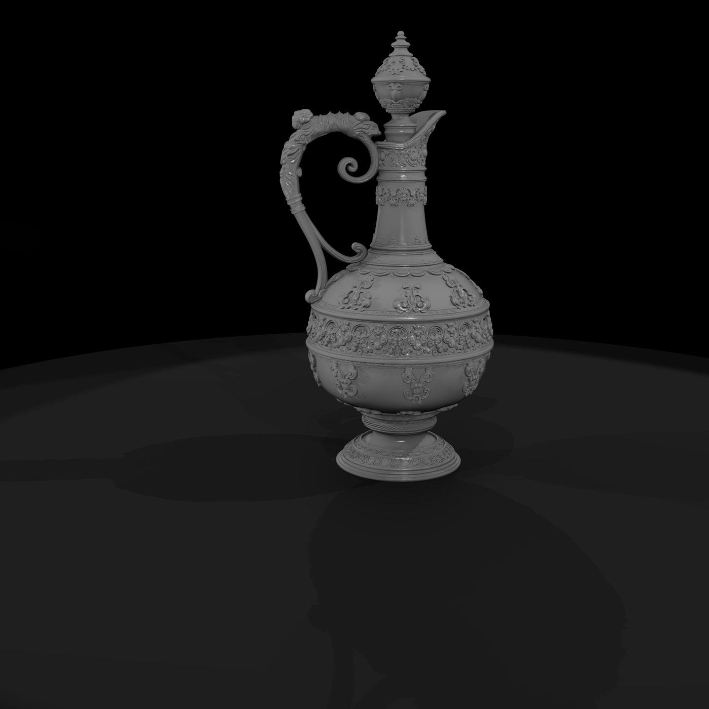 Baroque ornate pitcher ewer decorative vessel