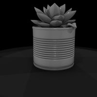 stylized-monochrome-succulent-tin-can-planter-3d-m — thumbnail 5