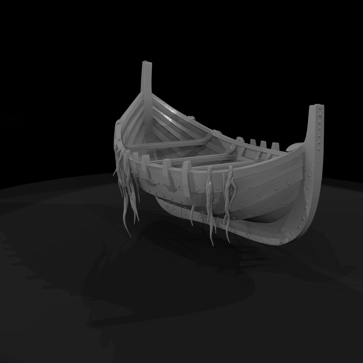 Weathered Viking Longship
