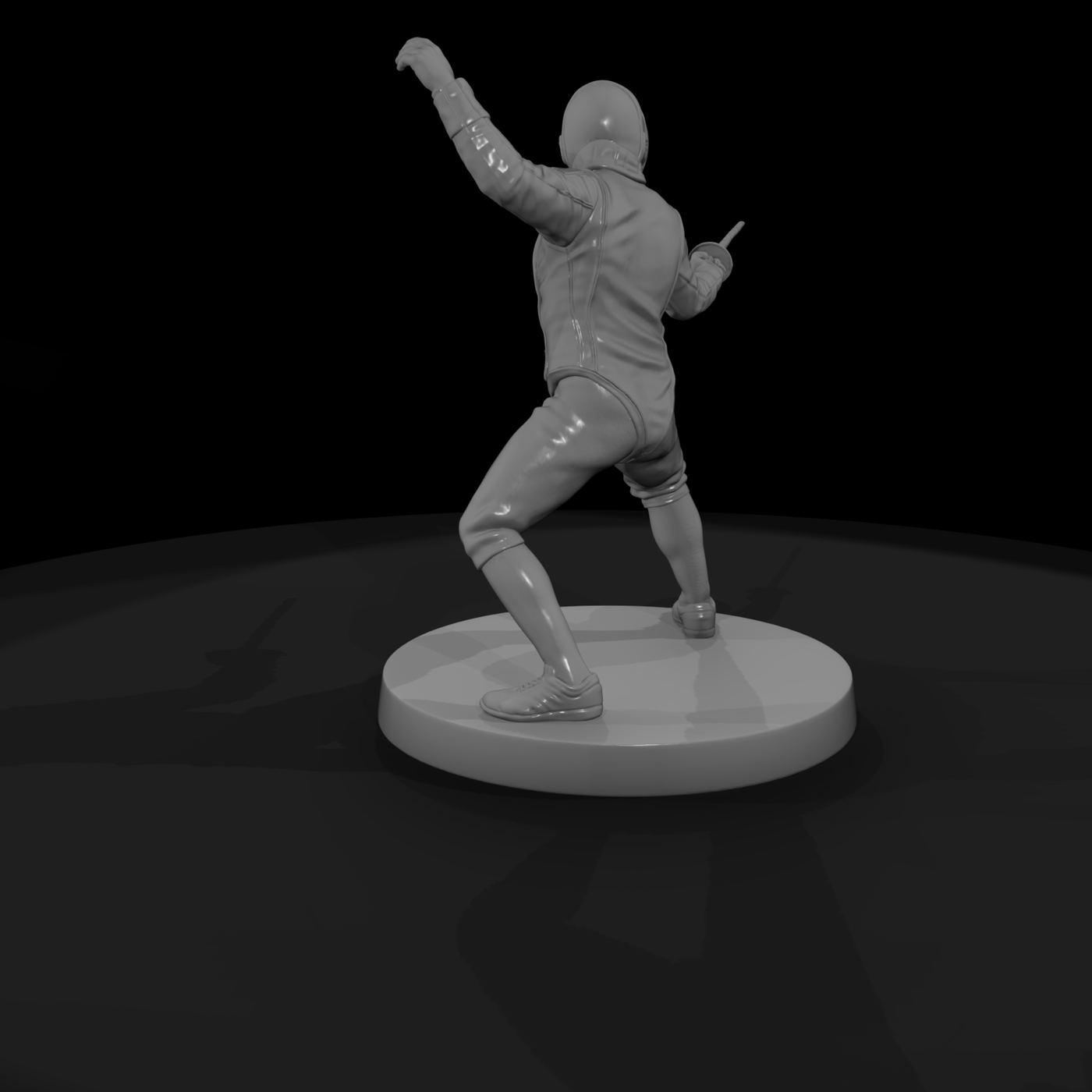 Fencer in En Garde Stance