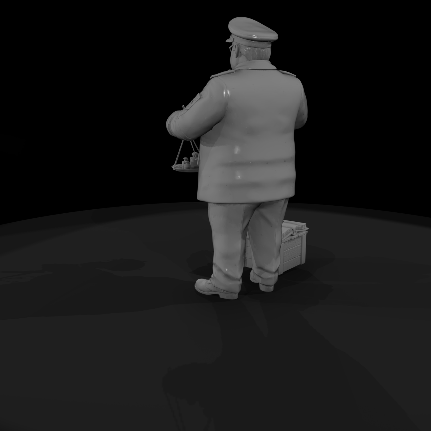 Army Justice Officer with Scales