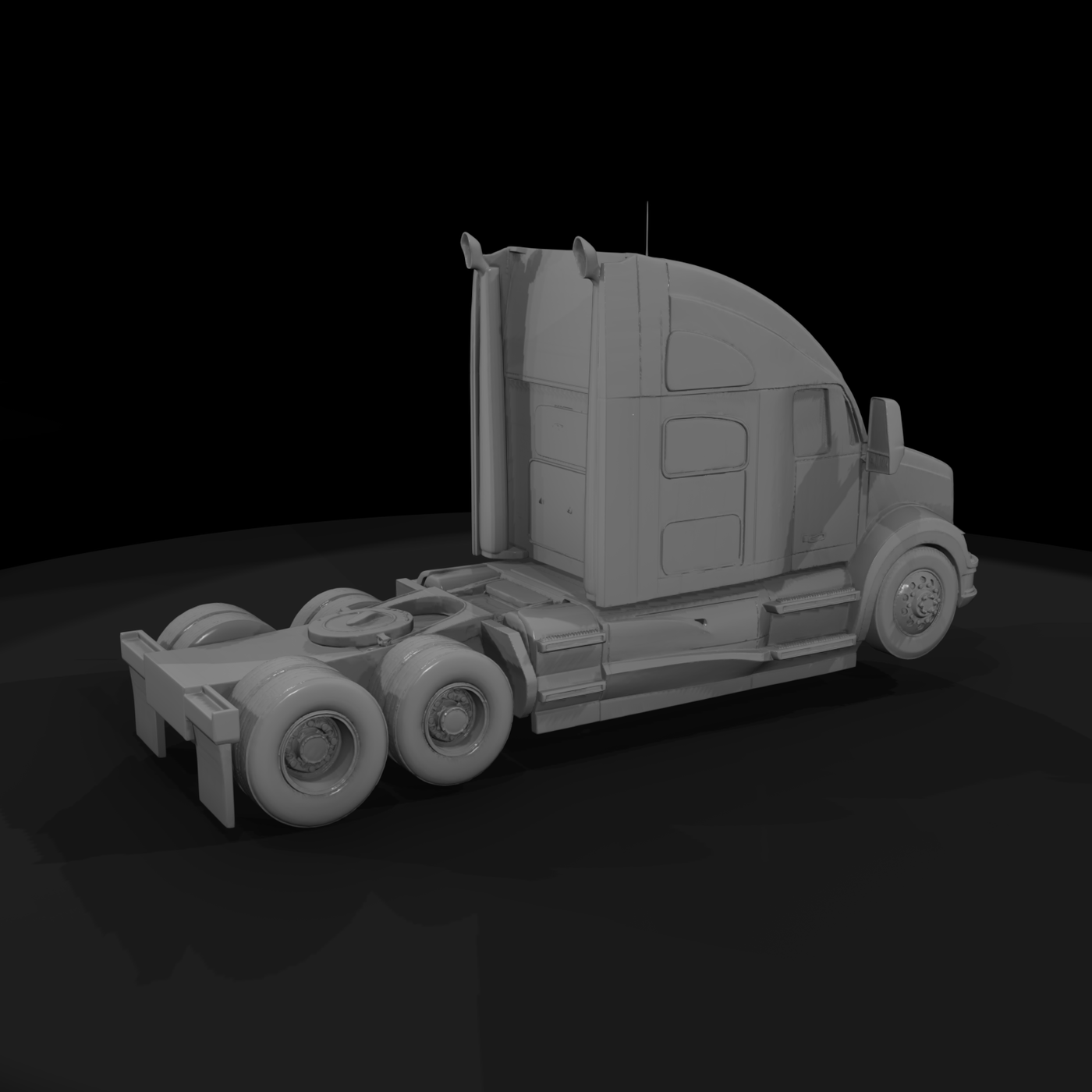 Kenworth-style Semi Truck Cab