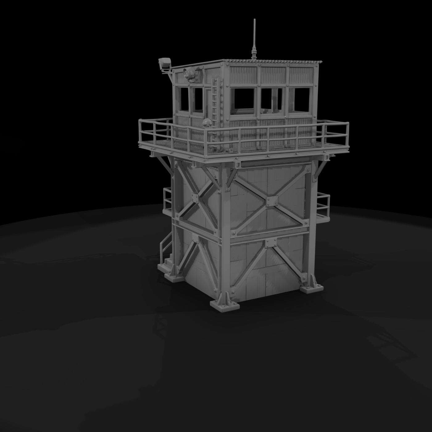 Mil 034 1980S Cold War Perimeter Guard Tower