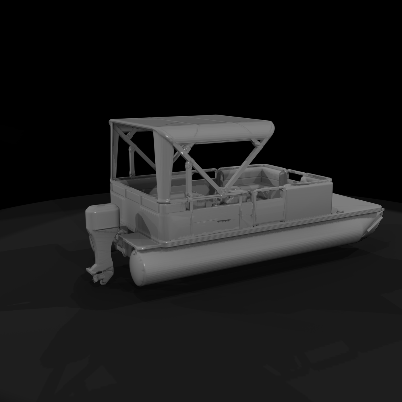 Old‑School Pontoon Boat