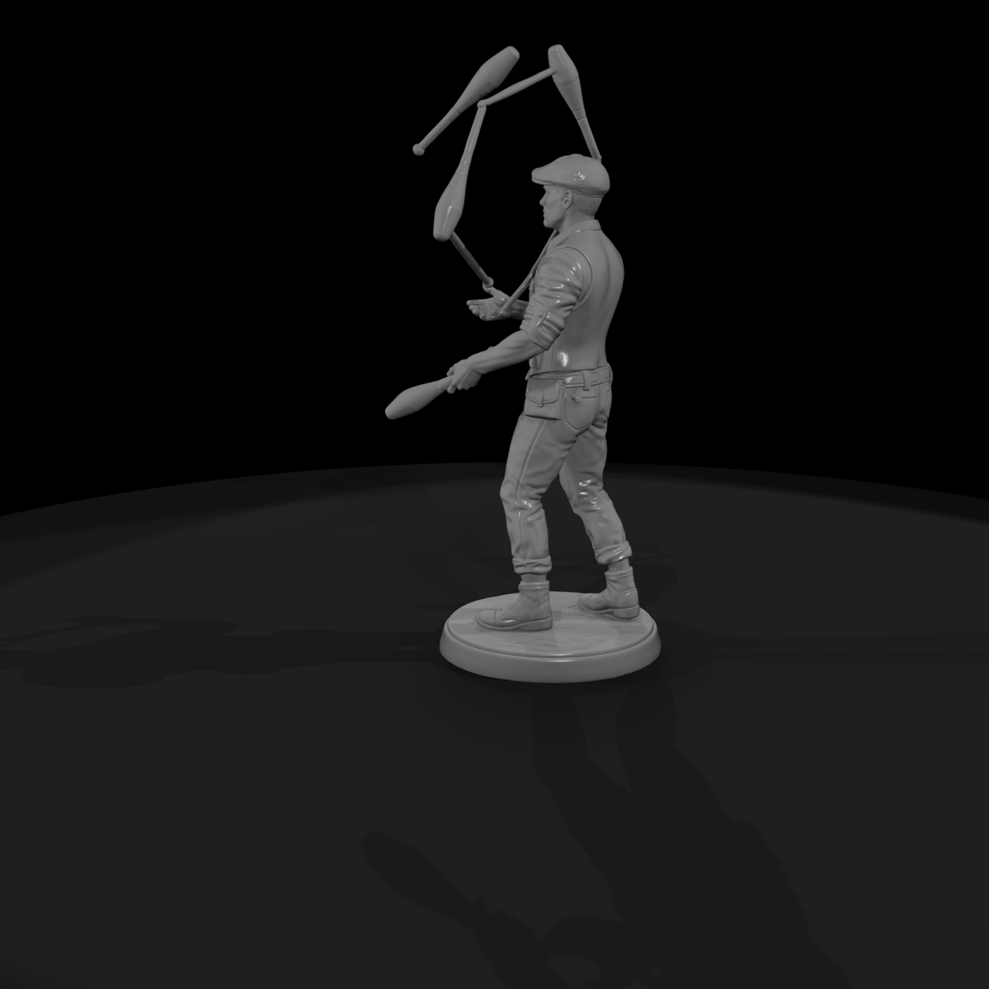 Street Juggler with Clubs