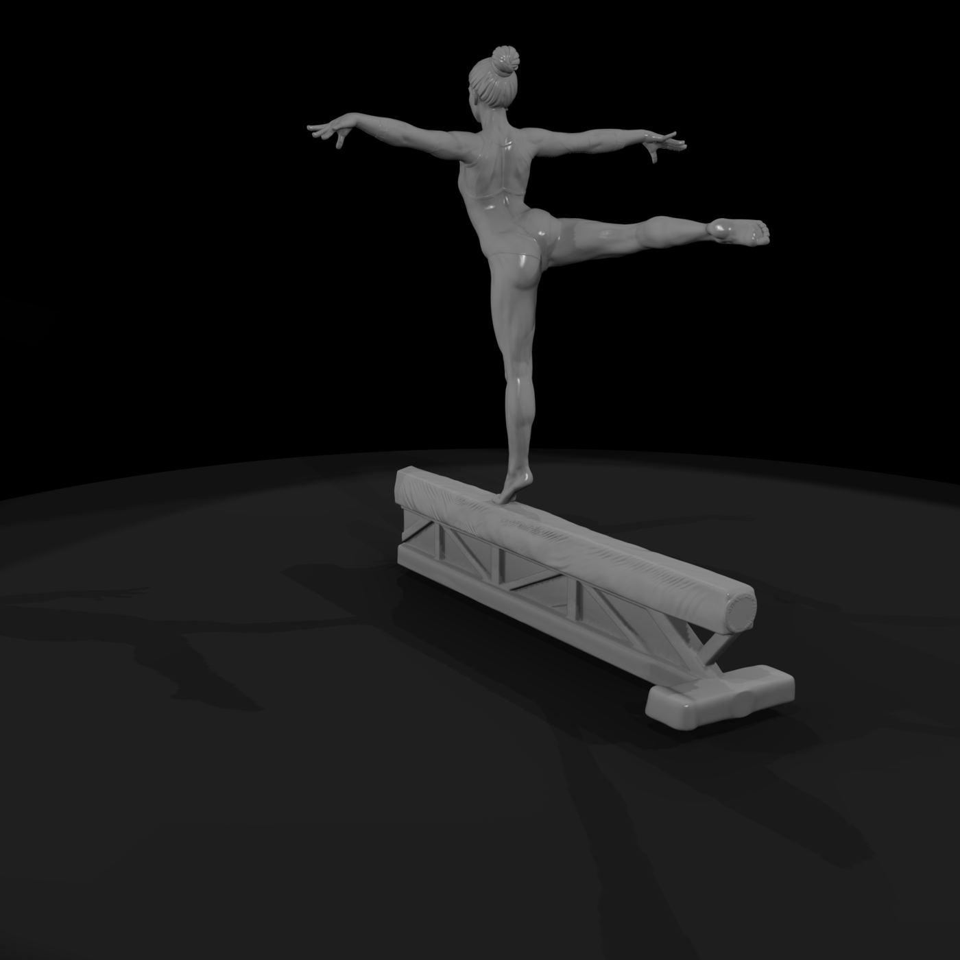Gymnast on Balance Beam