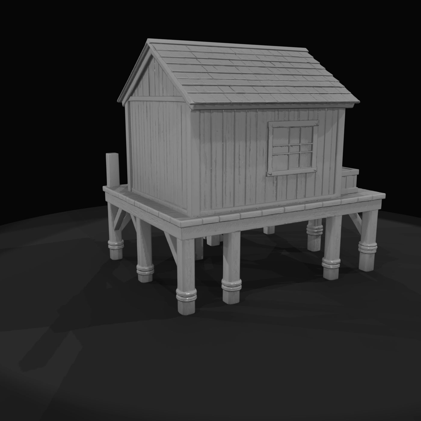 dockside-wooden-pier-shack-model