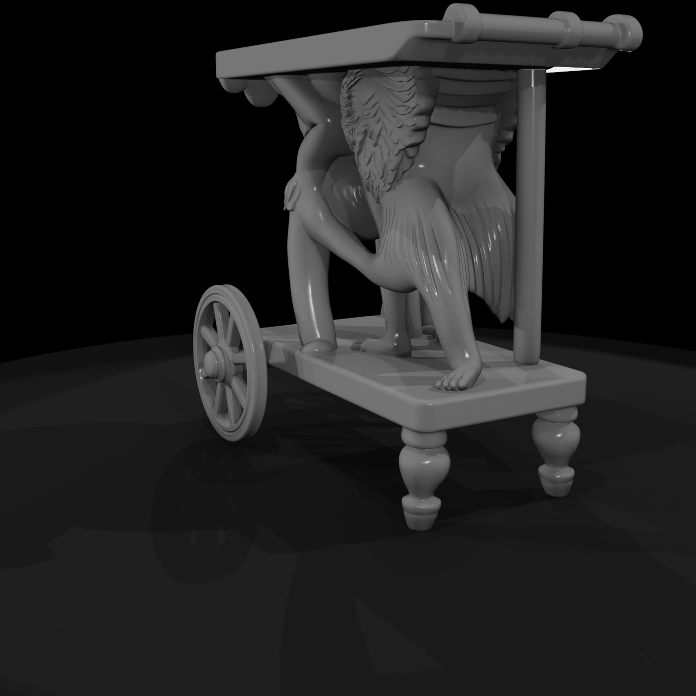 Surreal Figural Serving Cart & Model Railroads