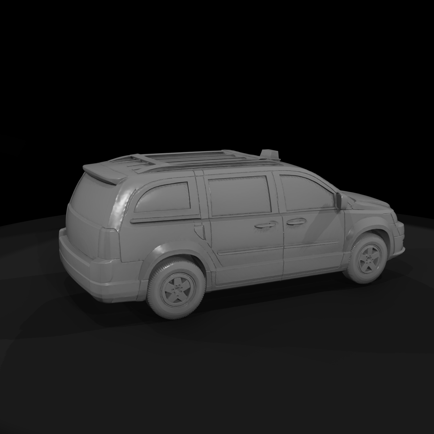 Stylized Caravan Taxi Minivan