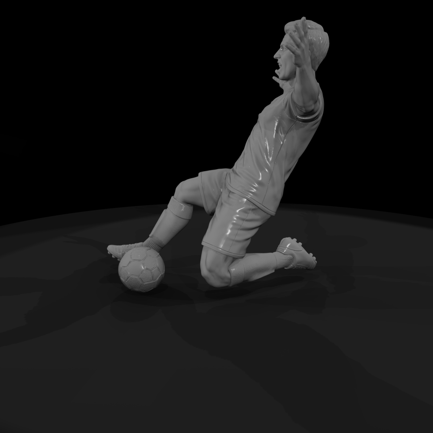 Poparc 0280 Soccer Striker Celebration Alternate P