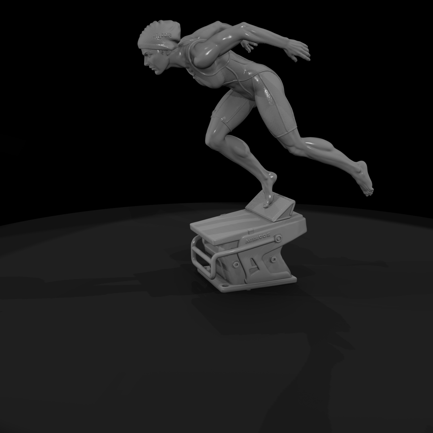 Poparc 0307 Swimmer Starting Block Alternate Pose