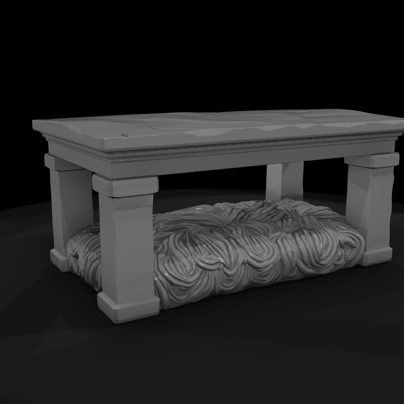Neoclassical Stone Garden Bench — Scenery Bench