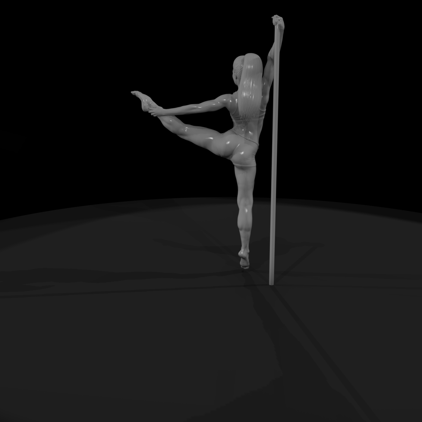 Pole Dancer Aerial Pose