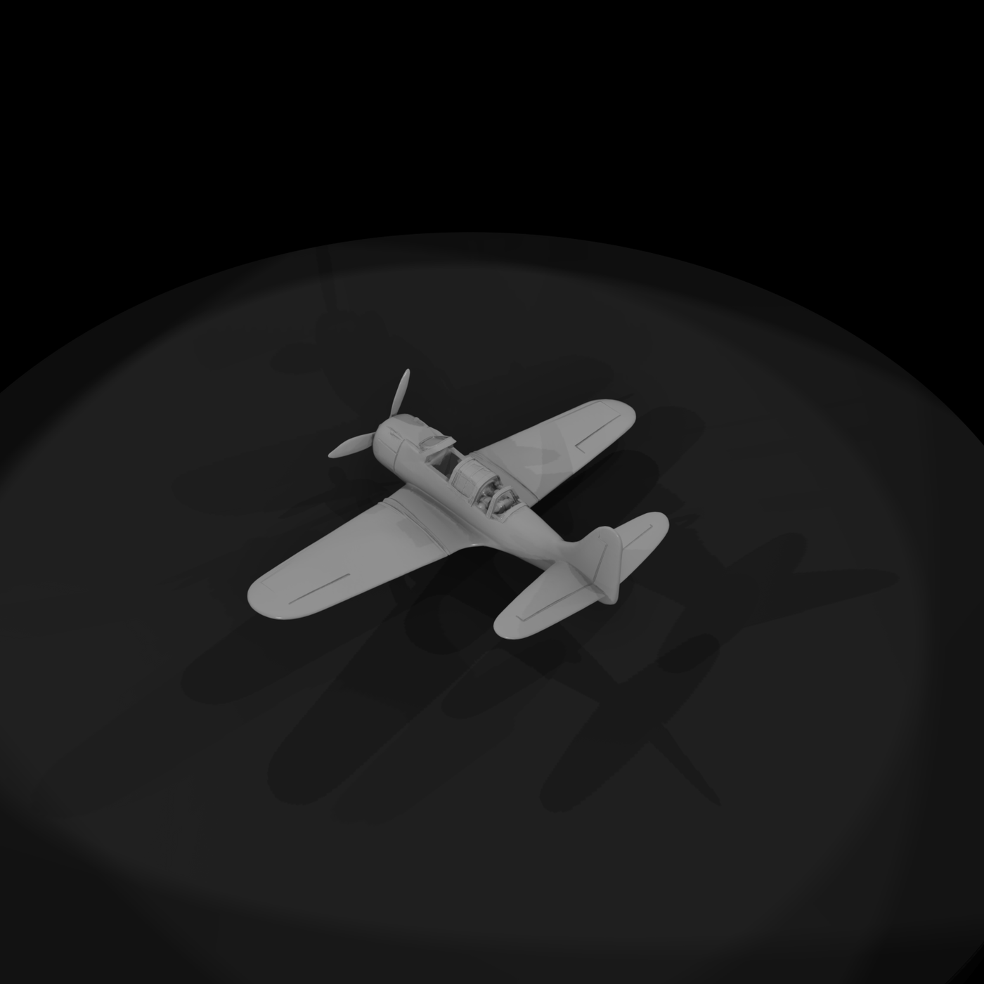 WWII Propeller Fighter Plane