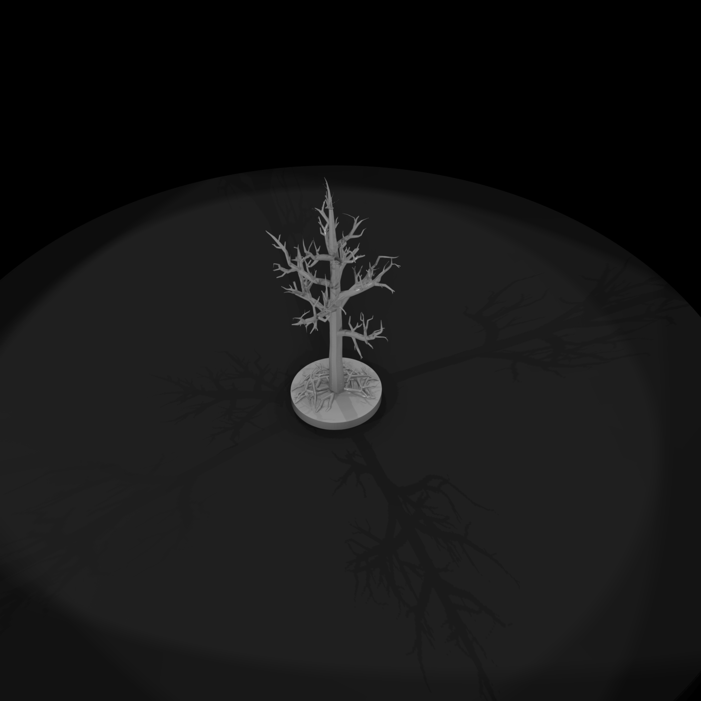 Stylized Bare Birch Tree