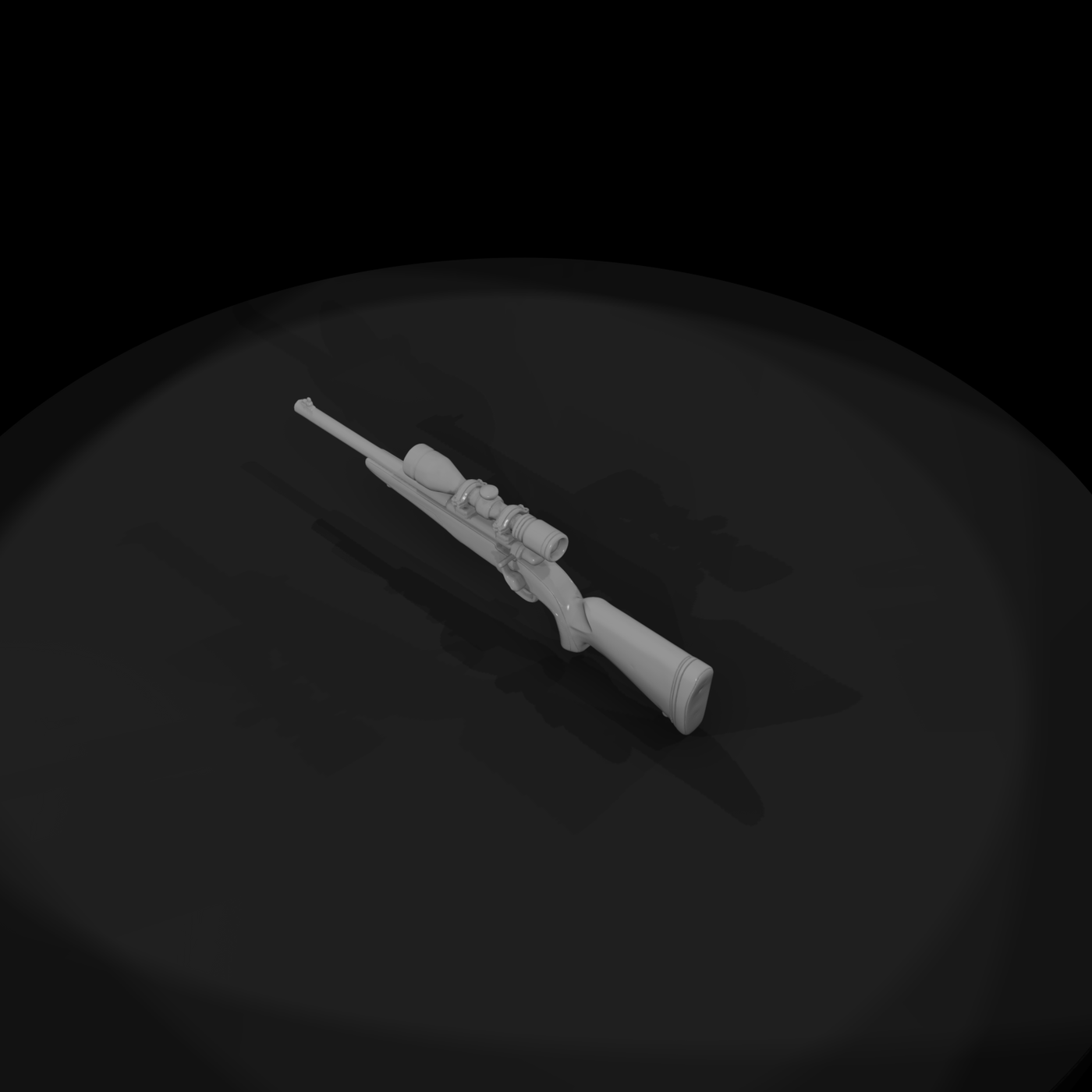 Scoped Bolt-Action Hunting Rifle