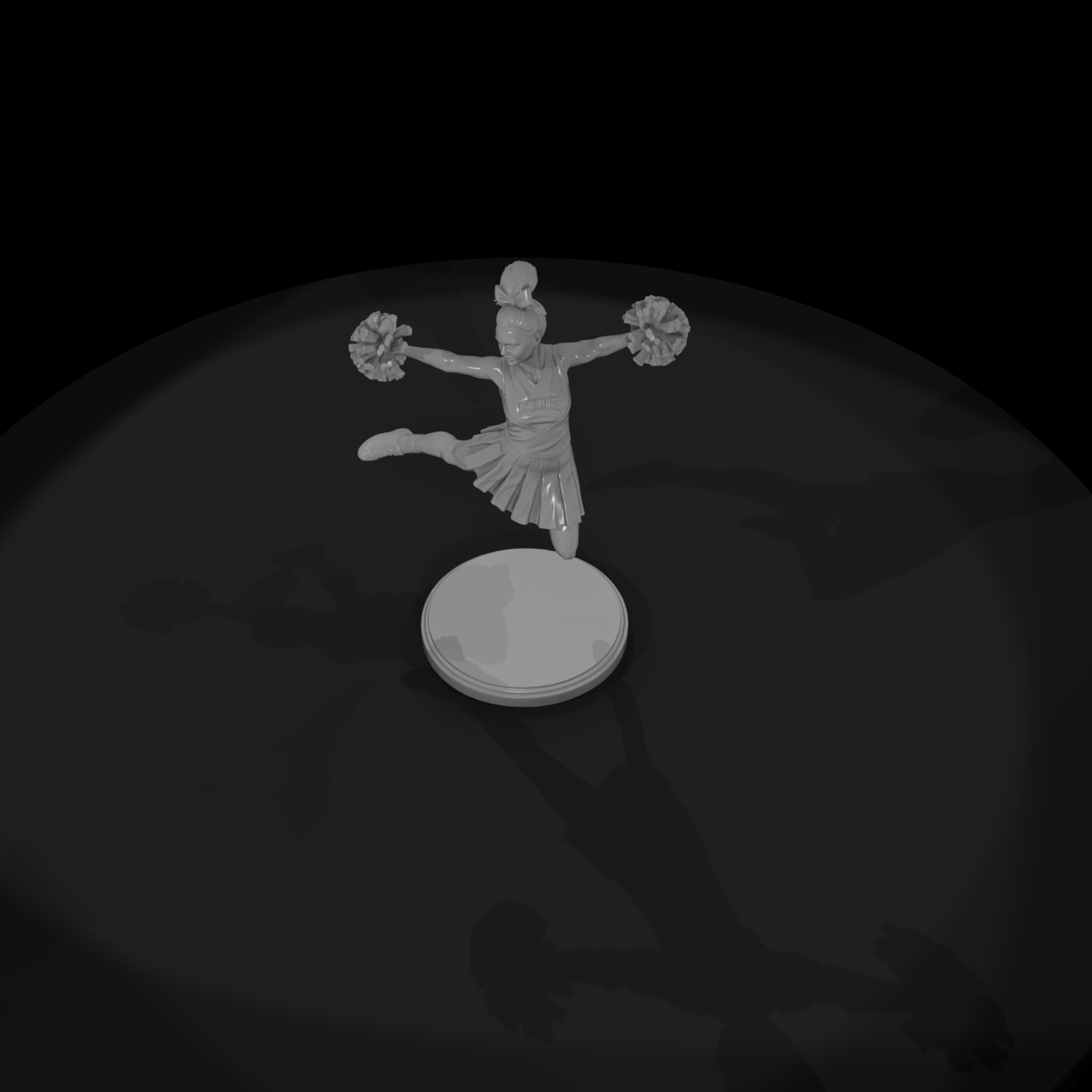 Cheerleader Mid-Toe-Touch Jump