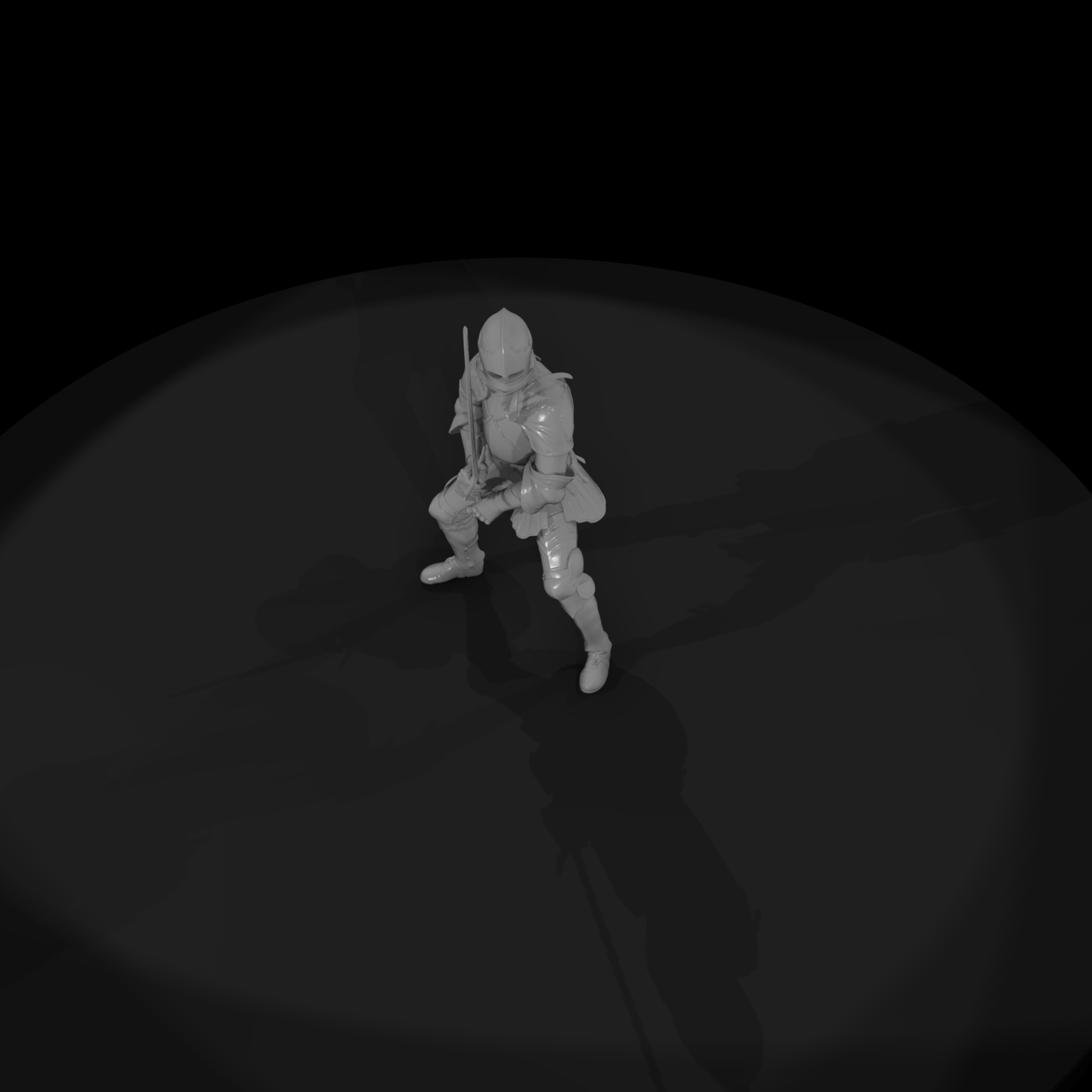 Armored Medieval Foot Soldier — 28mm