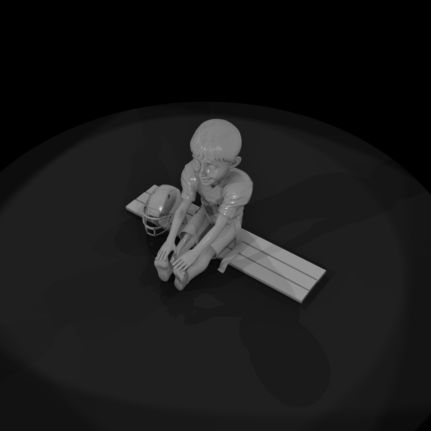 Youth Flag Football Bench Player — Figurine