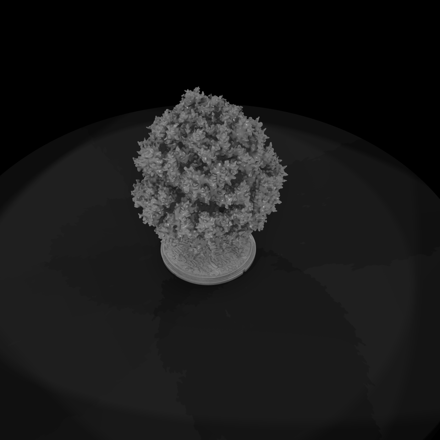 Stylized Tree on Round Base