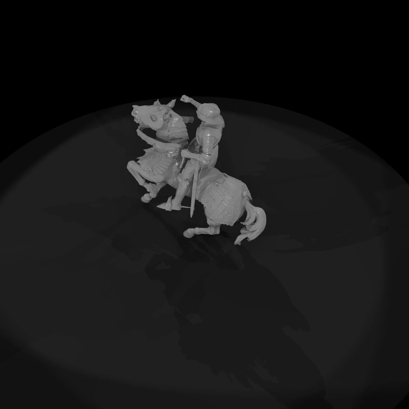 Armored Knight on Horse — Mounted