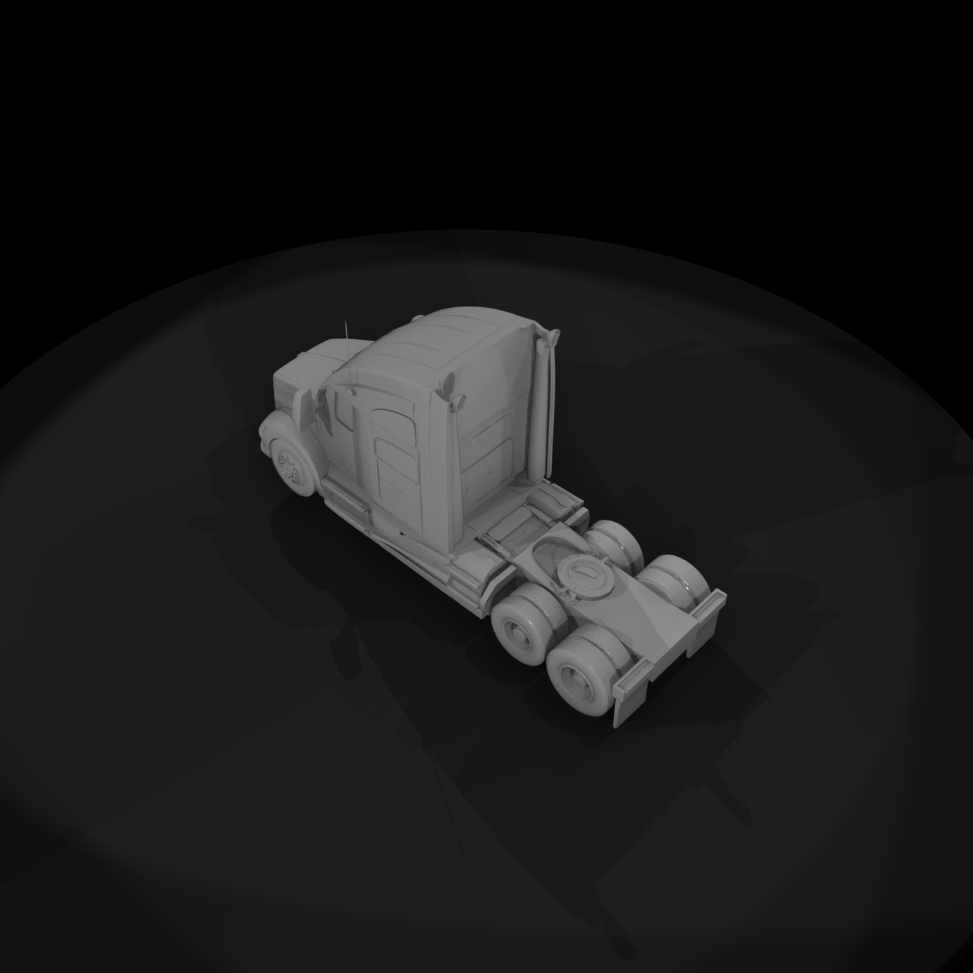 Kenworth-style Semi Truck Cab