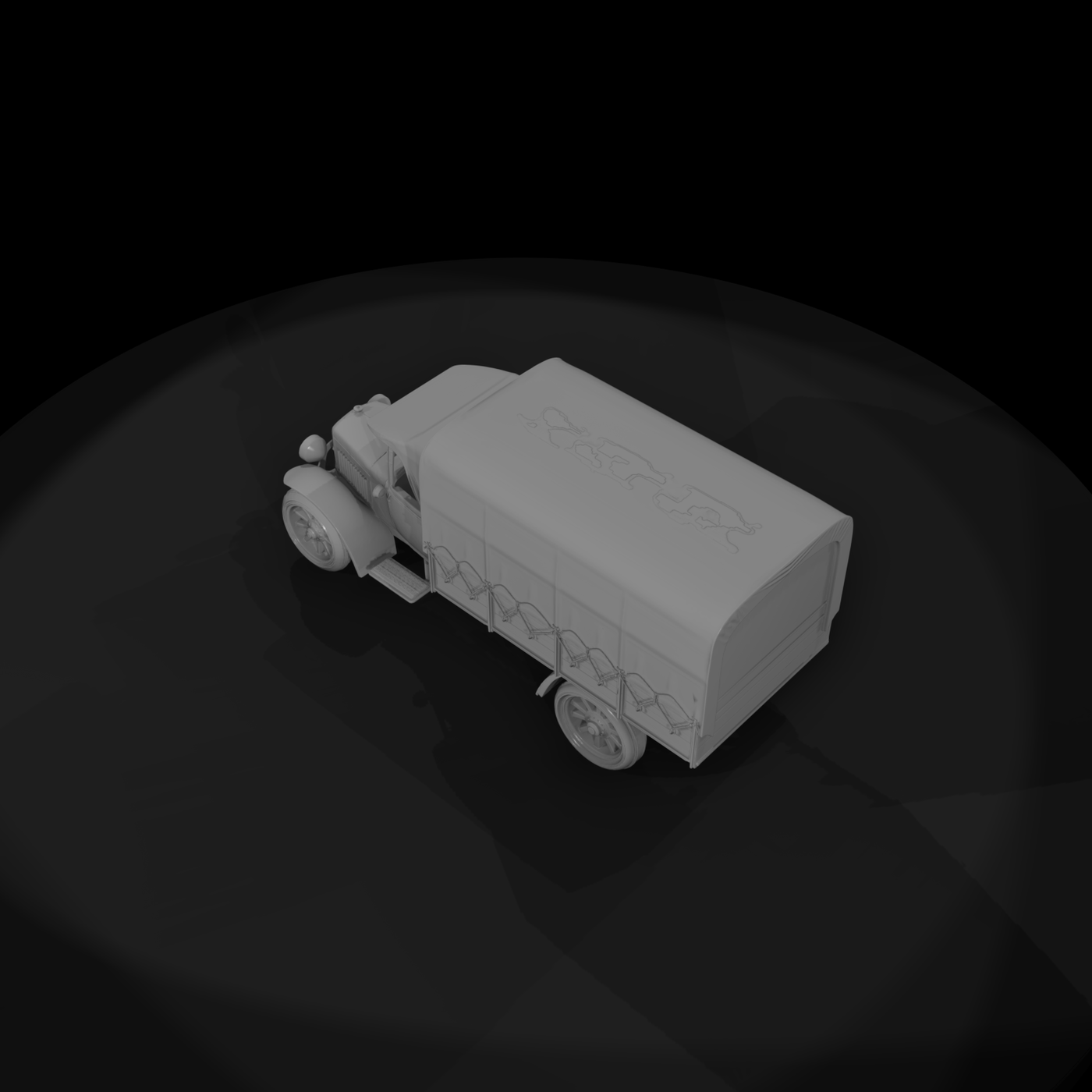 Vintage Covered Cargo Truck