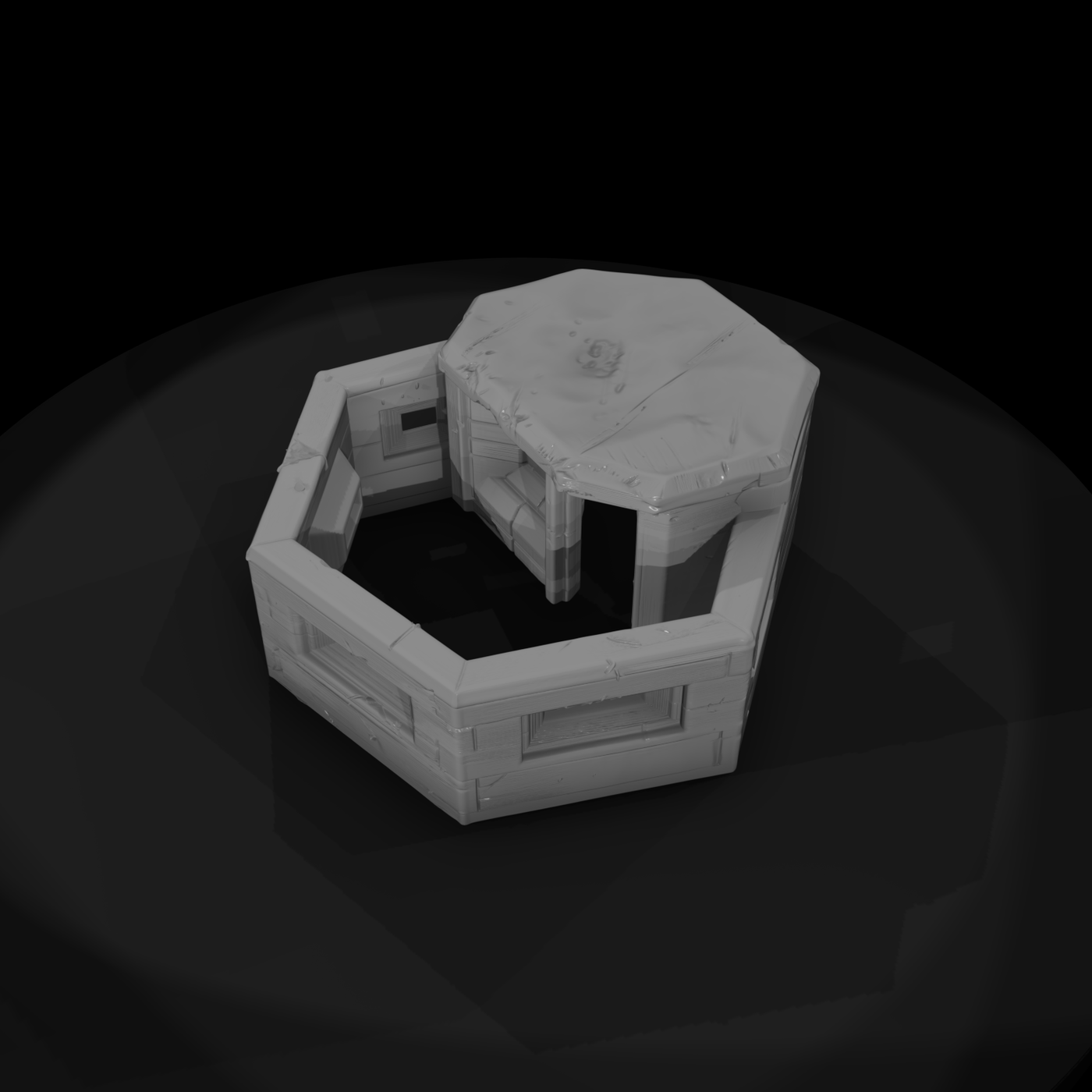 WWII Hexagonal Defensive Pillbox
