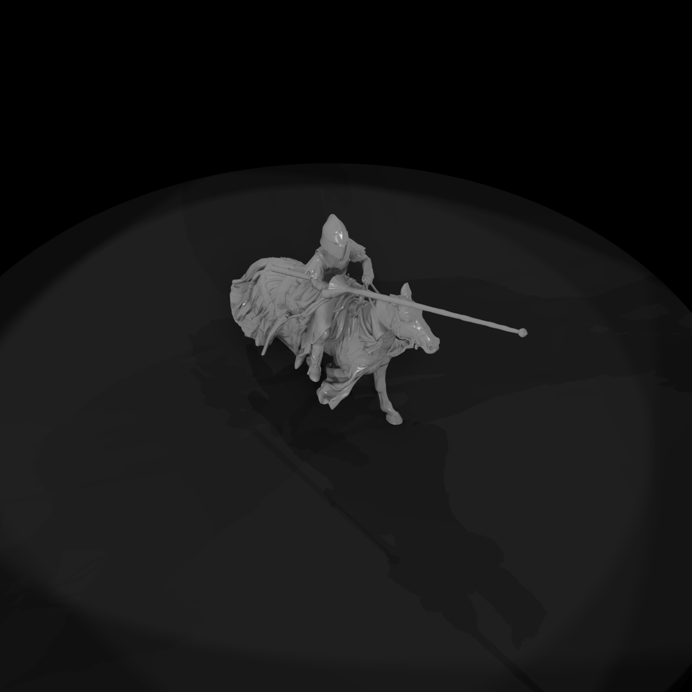 Mounted Knight in Full Armor