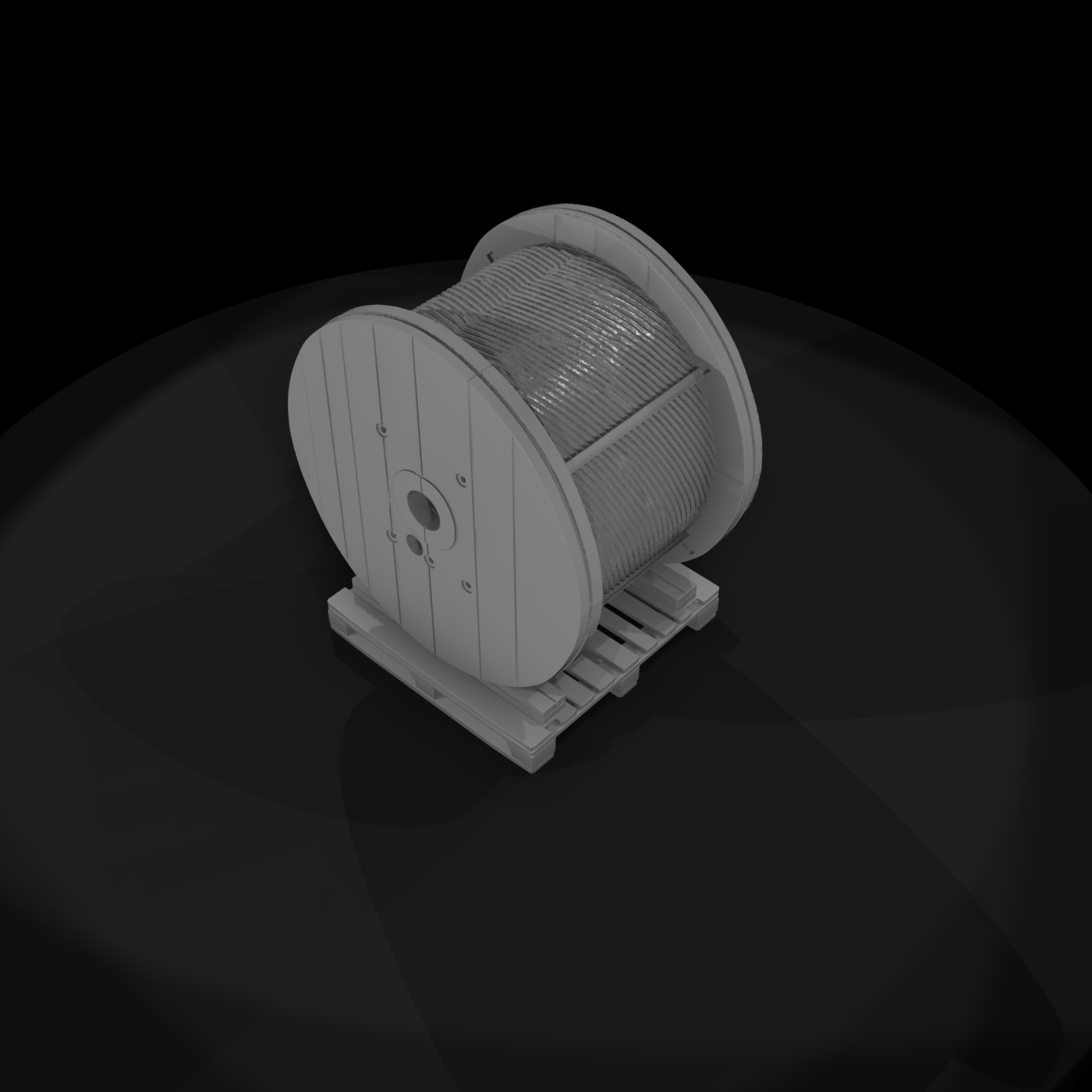 Industrial Wooden Cable Spool