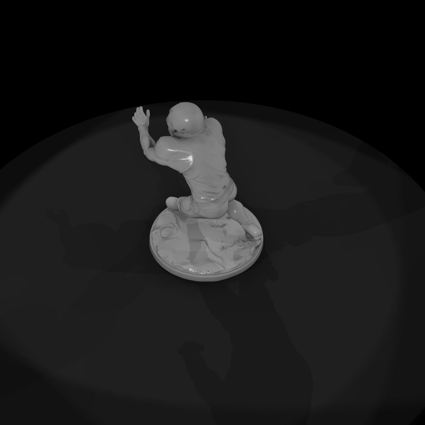 Low Poly American Football Player 3D Statue Fditku