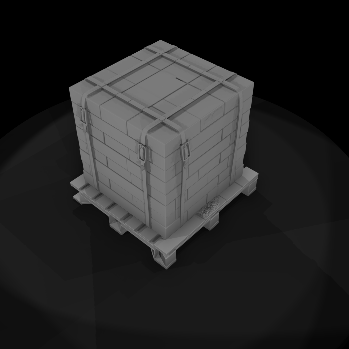 Strapped Brick Pallet