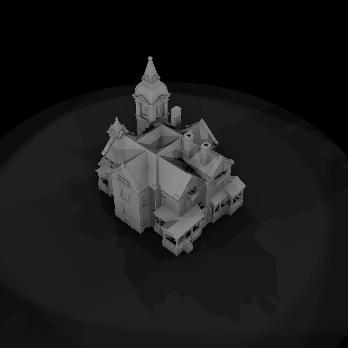 Victorian Mansion & Railroad Layouts