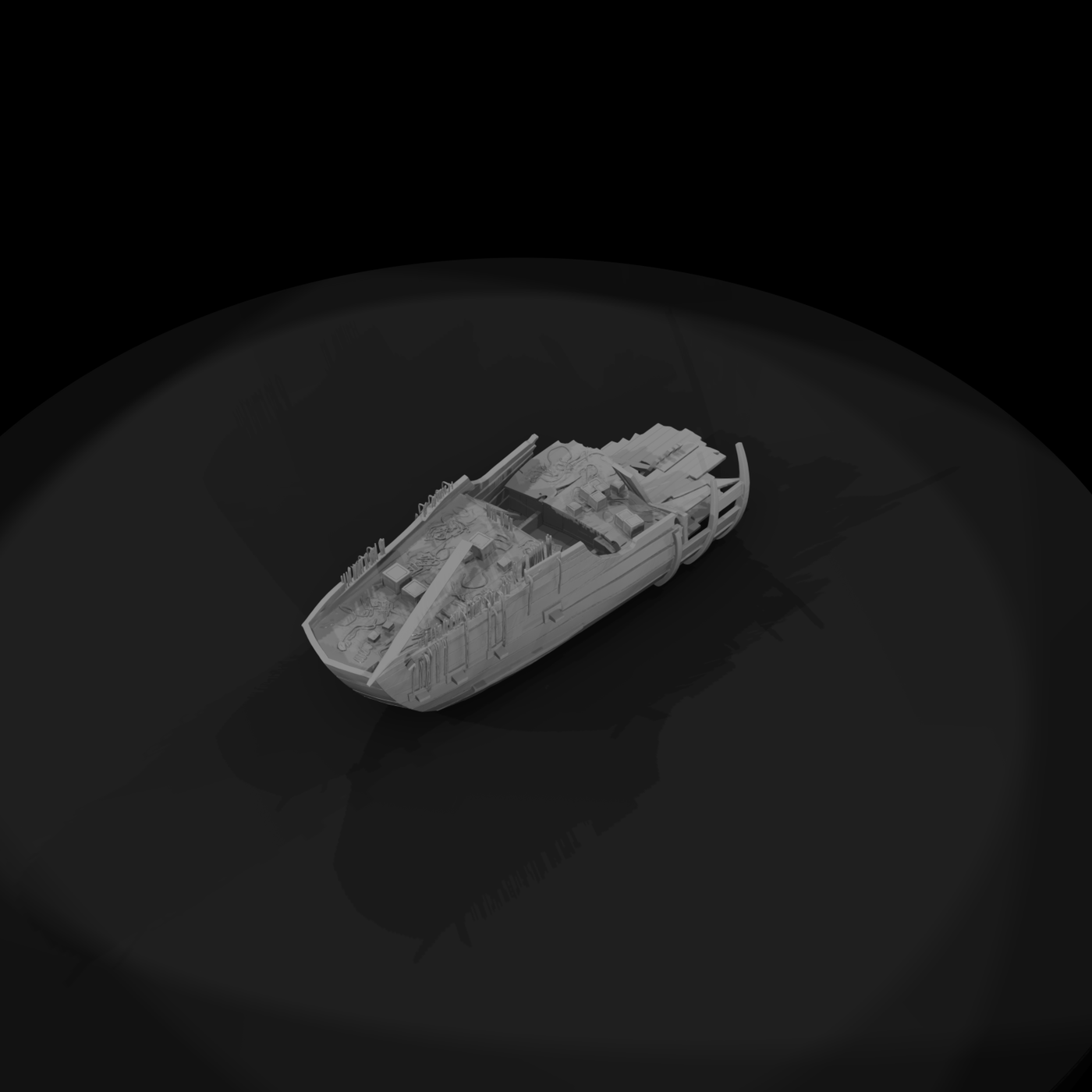 Weathered Wooden Shipwreck