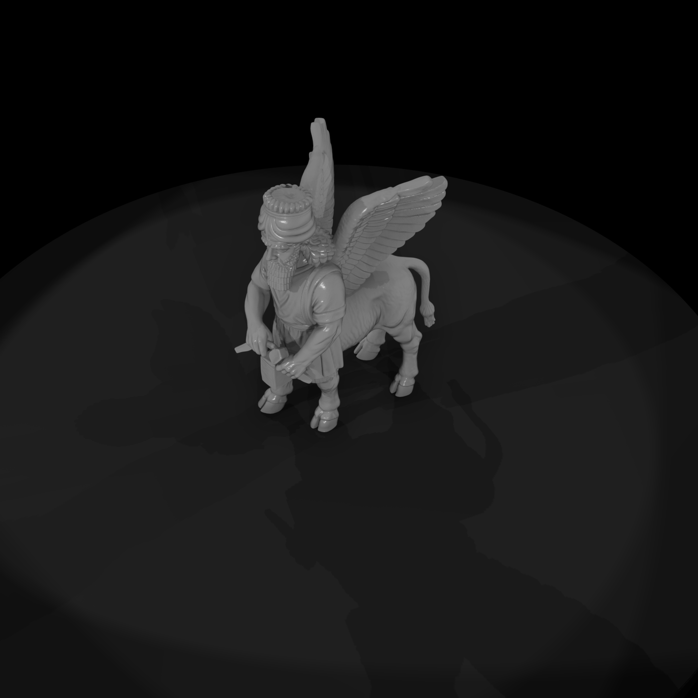 Myth 0384 Mythology Lamassu Guardian Miniature Fig