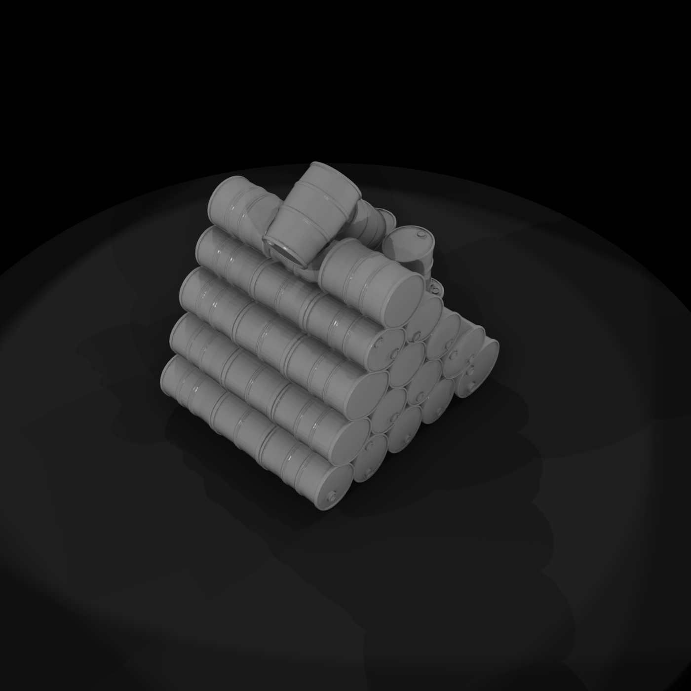 Weathered Stacked Oil Drums