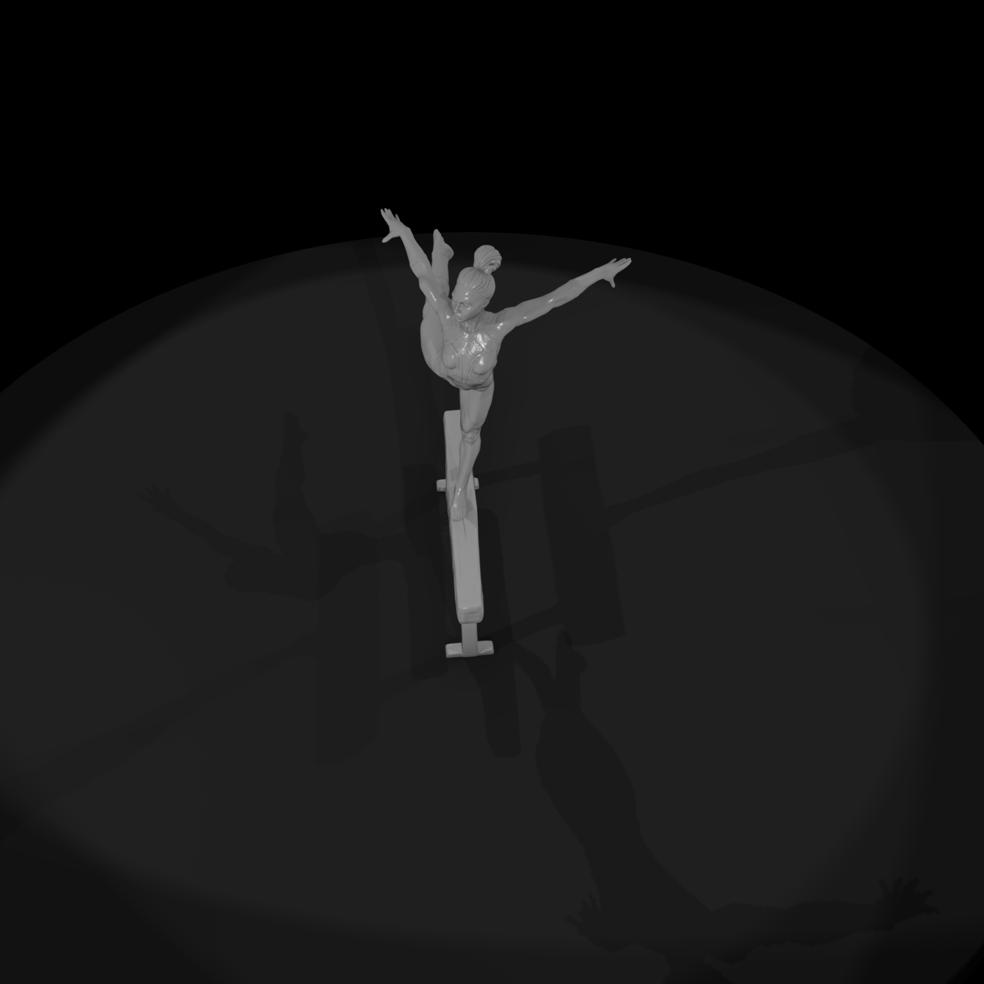 Poparc 0308 Gymnast Balance Beam Pose Alternate Po
