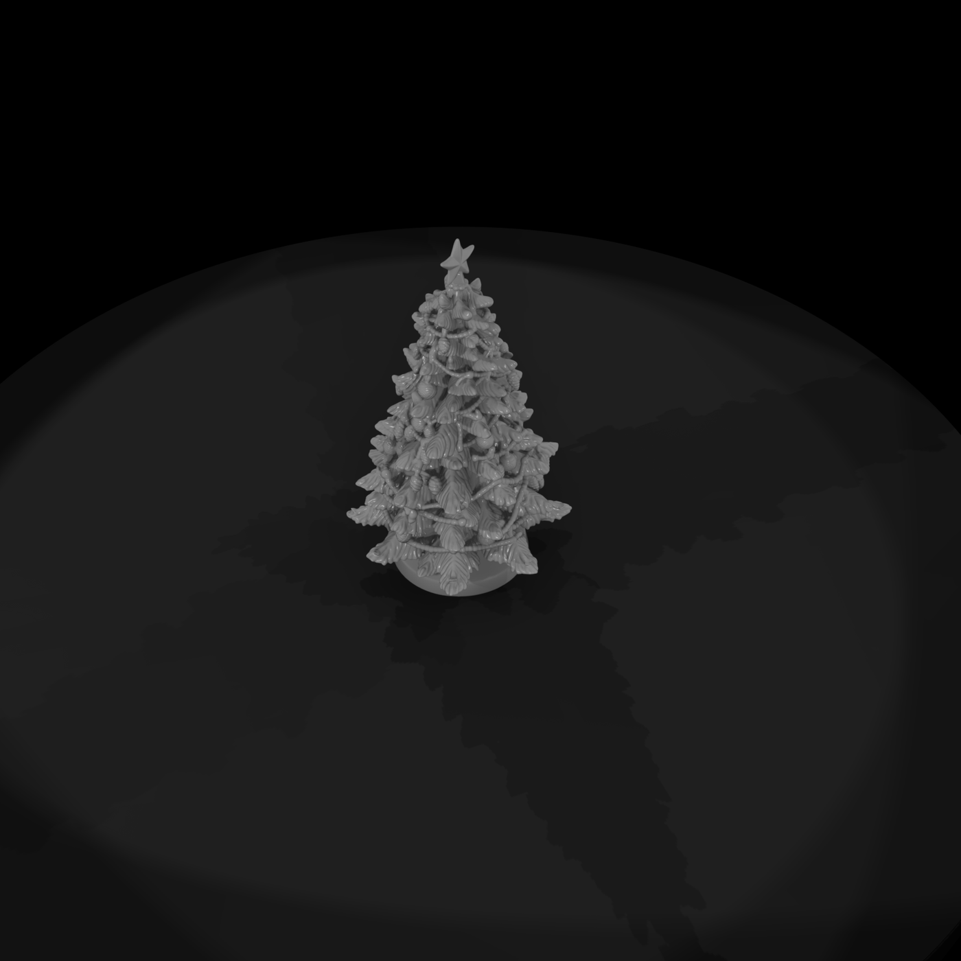 Decorated Christmas Tree with Snowman