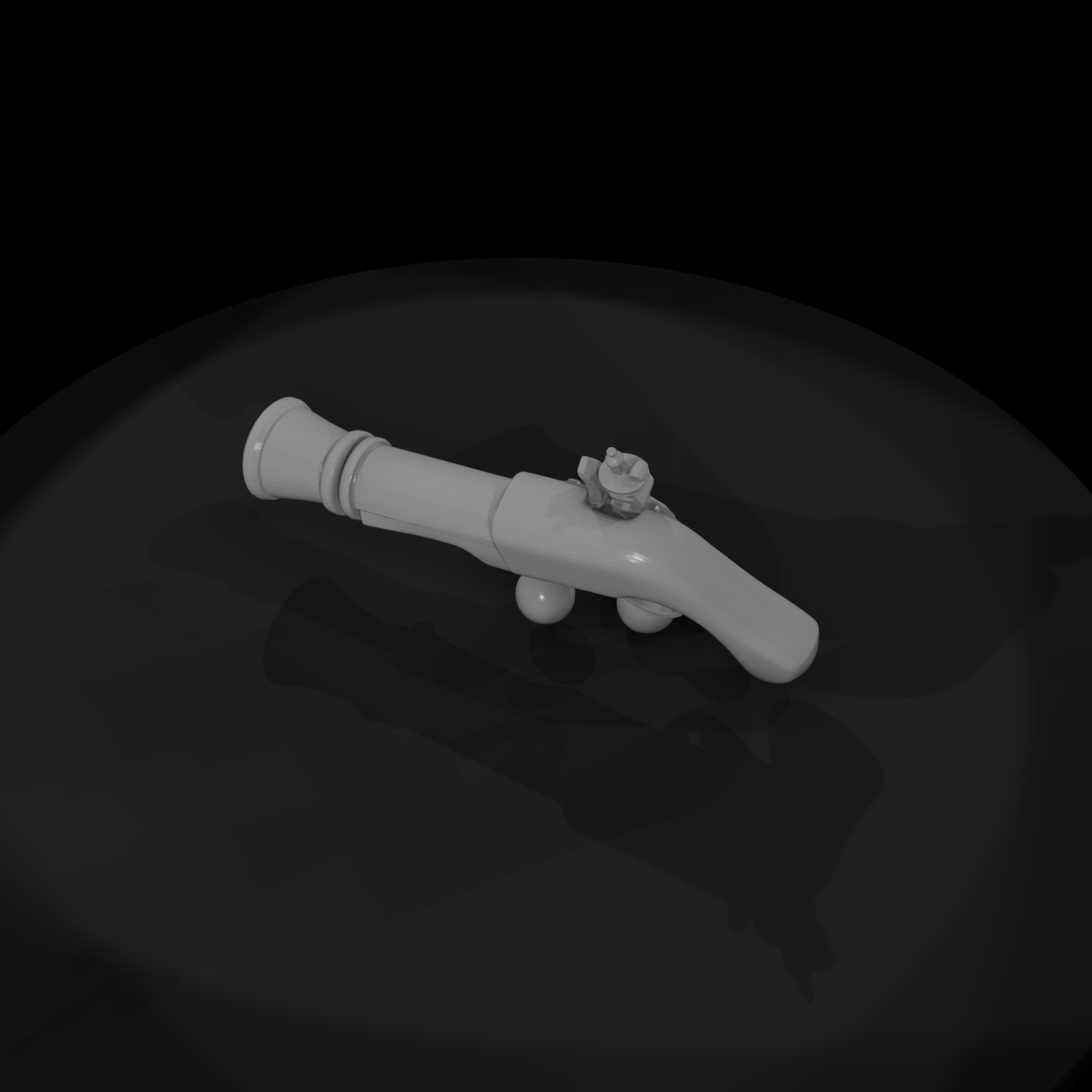 Stylized Flintlock Pirate Pistol