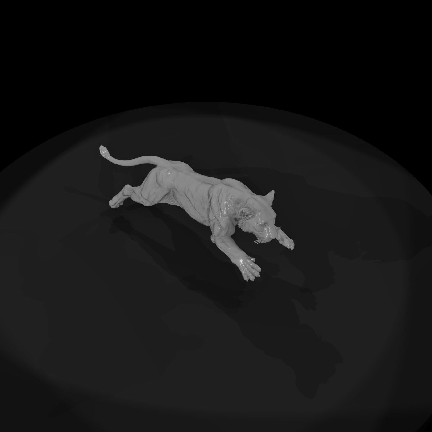 Cir 127 Animal Big Cat Leap
