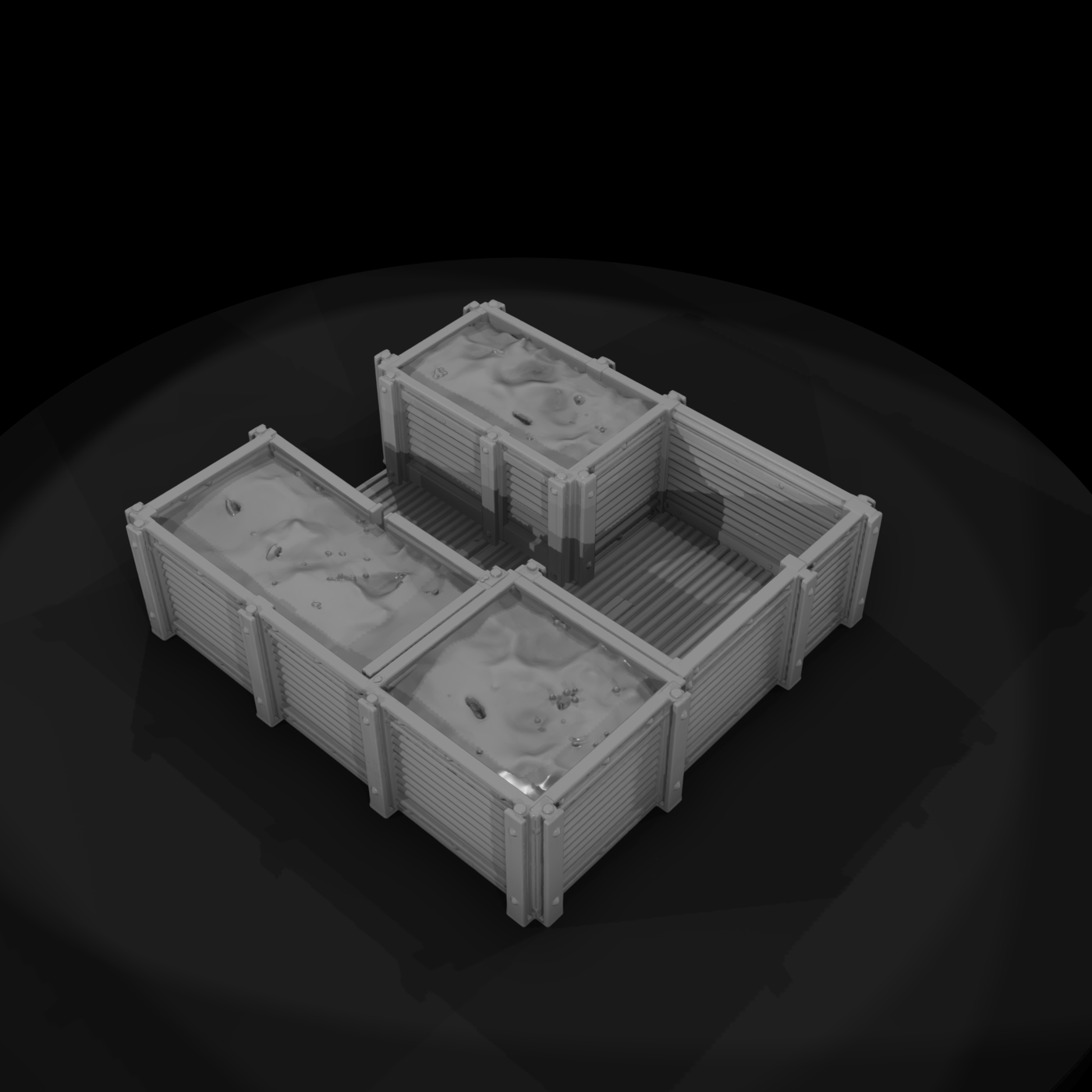 Sandbag-Topped Bin Revetment