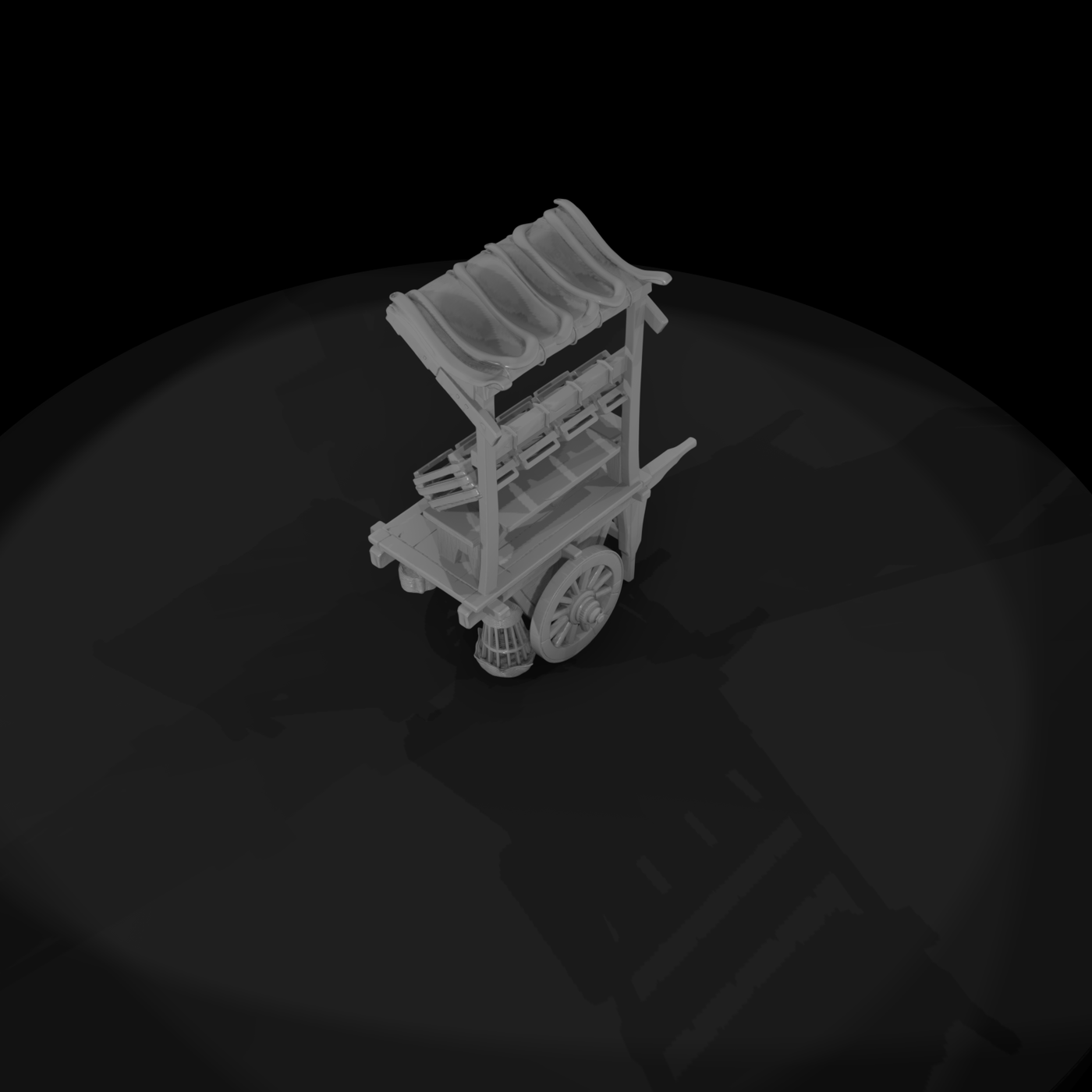 Medieval Market Vendor Cart
