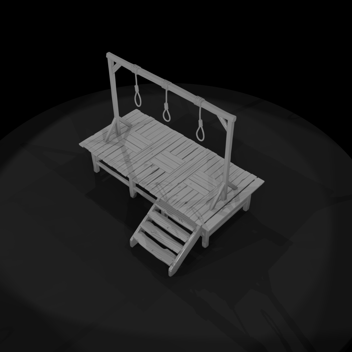 Old West Wooden Gallows