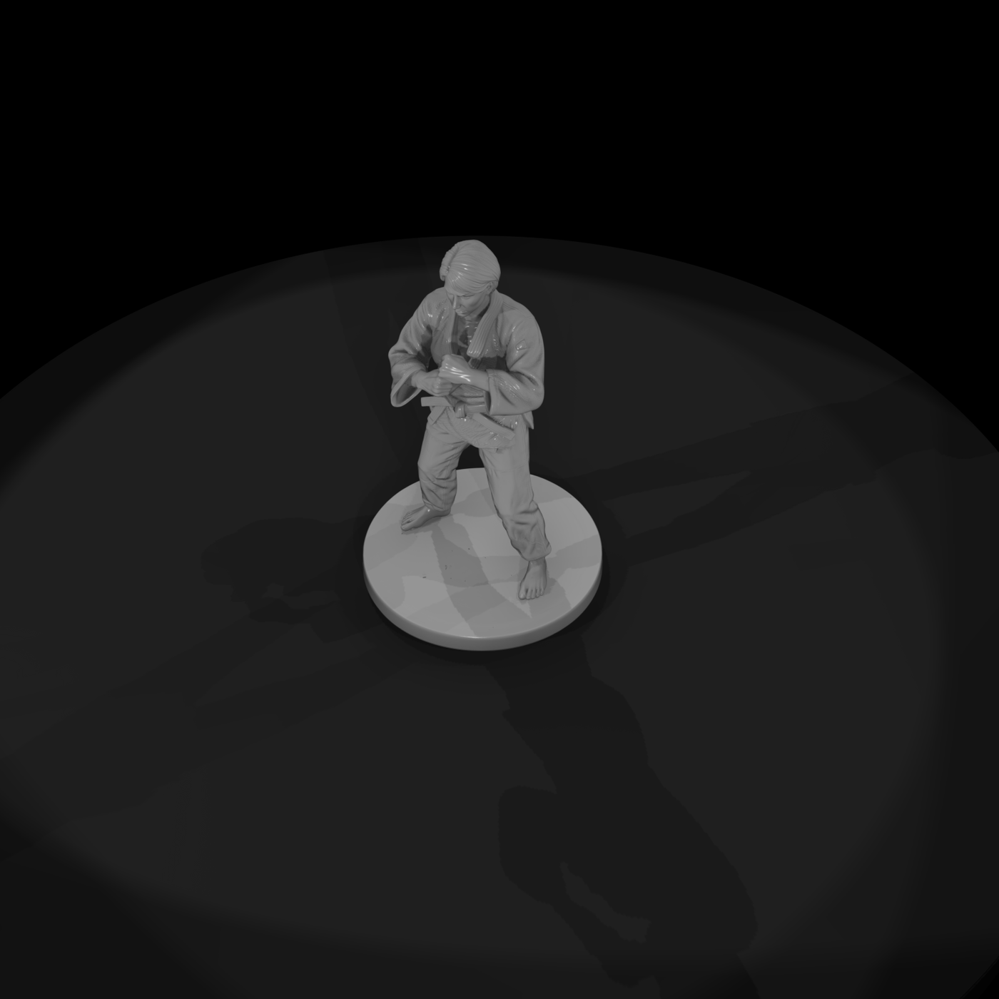 Judo Fighter in Ready Stance