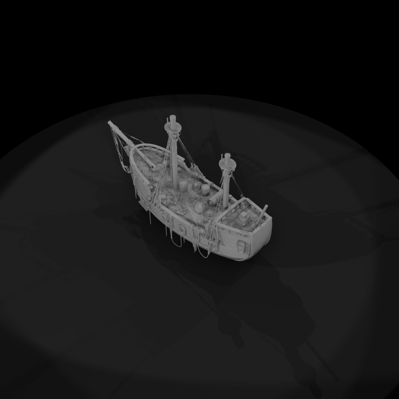 Stylized Pirate Galleon — & Wargaming Ship