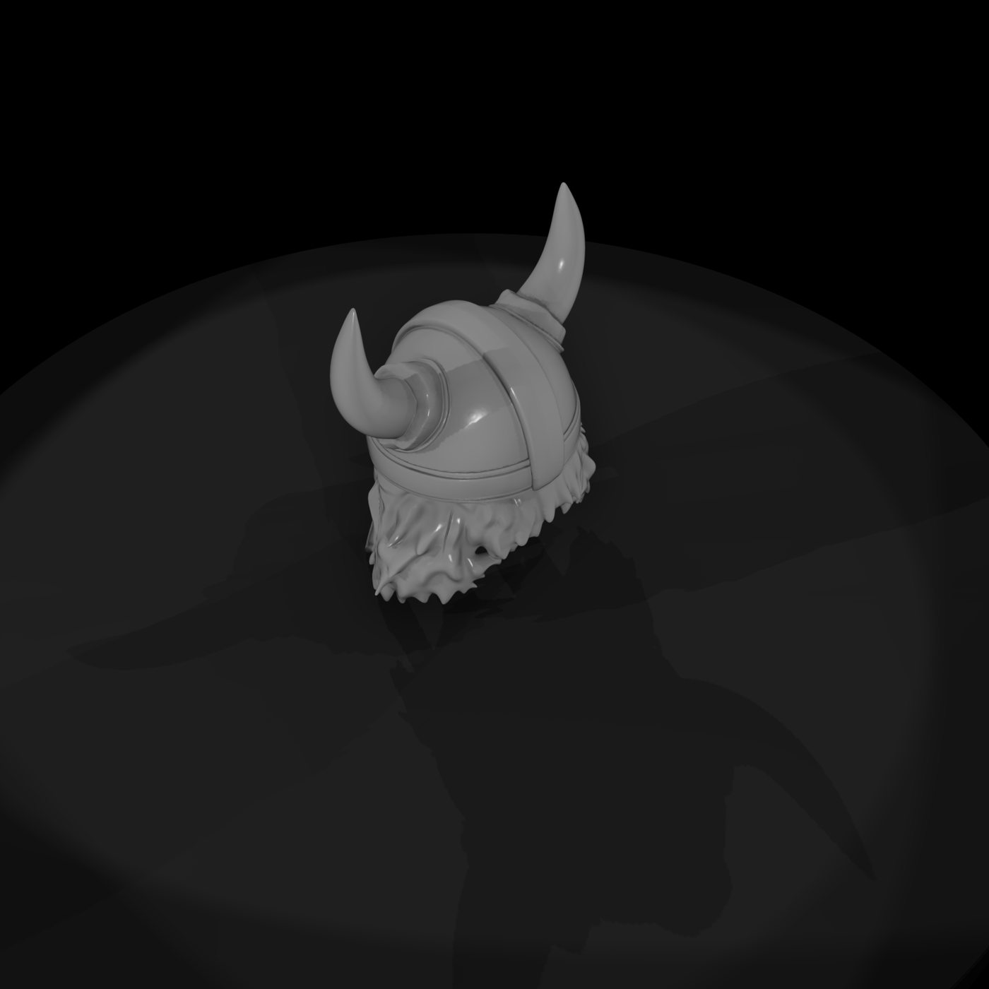 Stylized Horned Viking Helmet