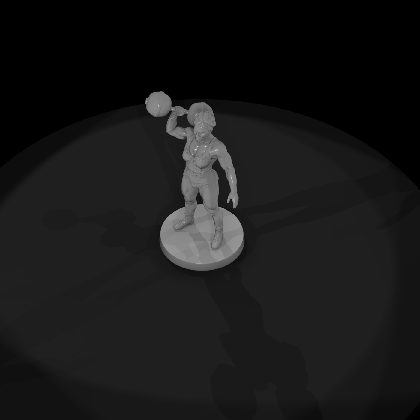 Circus Strongwoman with Barbell