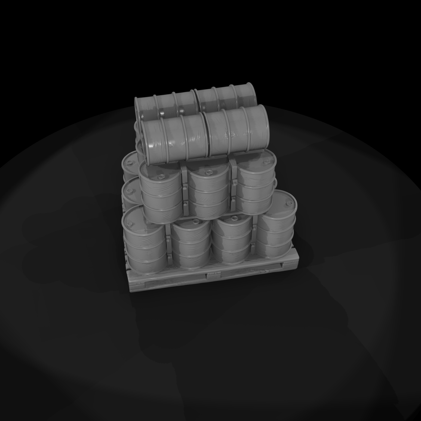 Mil 154 Ww2 England Fuel Drum Stack