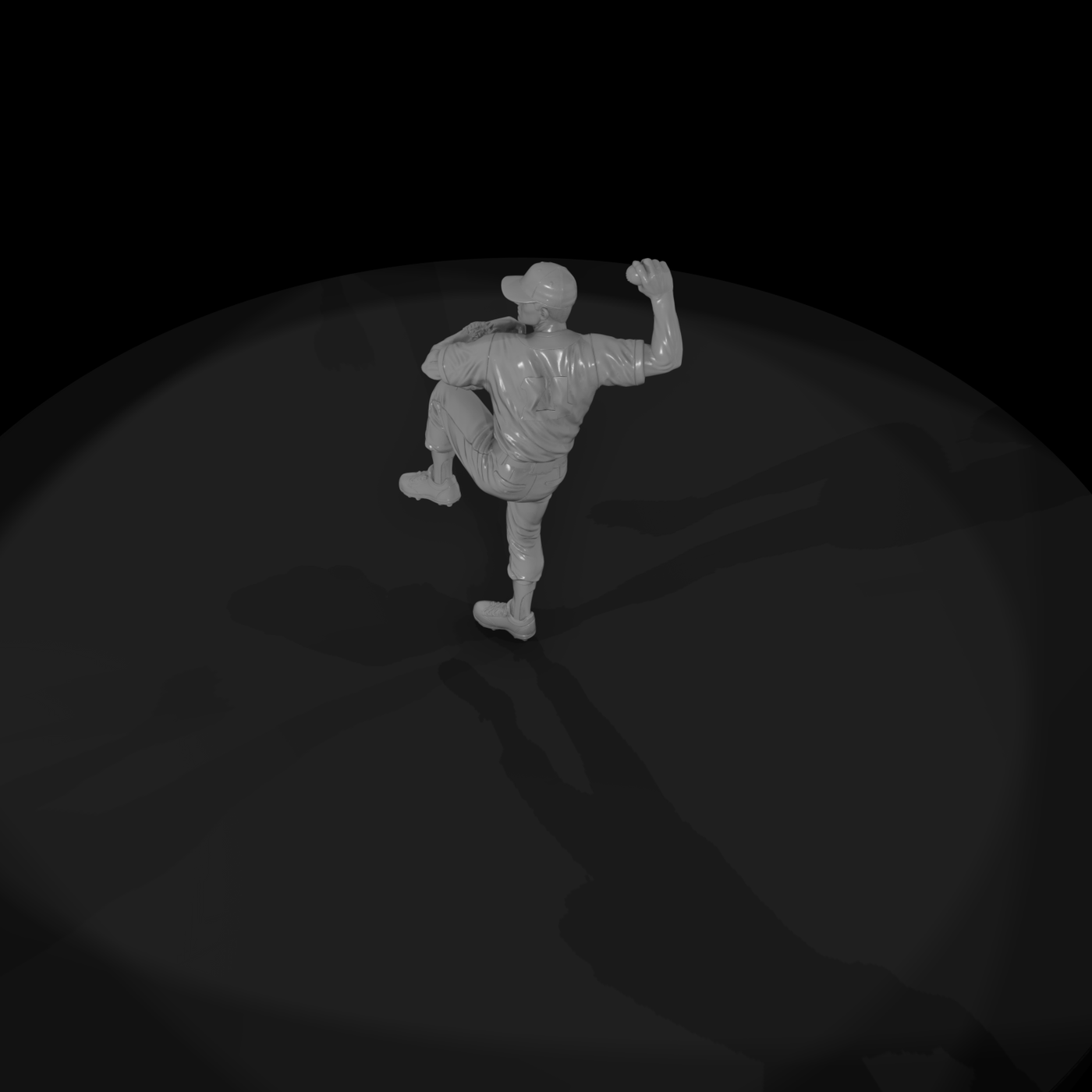 0077 Sports Baseball Pitcher Windup