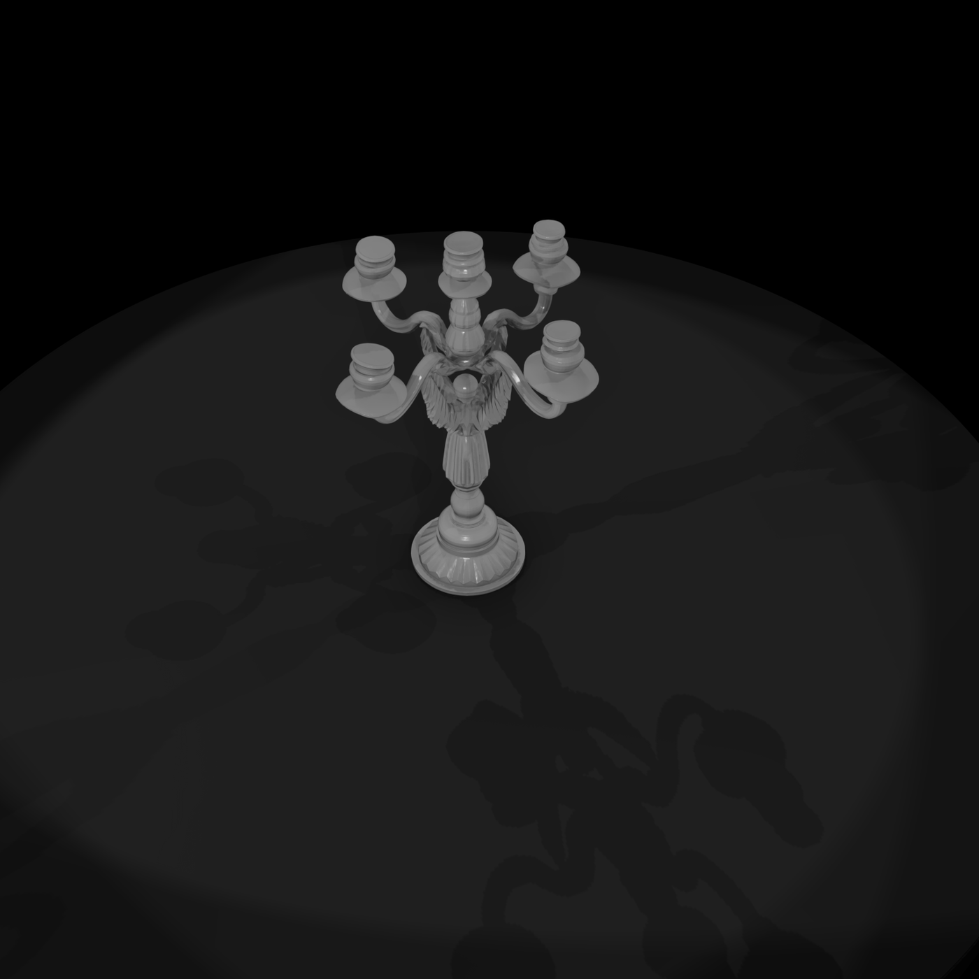 Baroque Angel Candelabra — 5-Arm Ornament